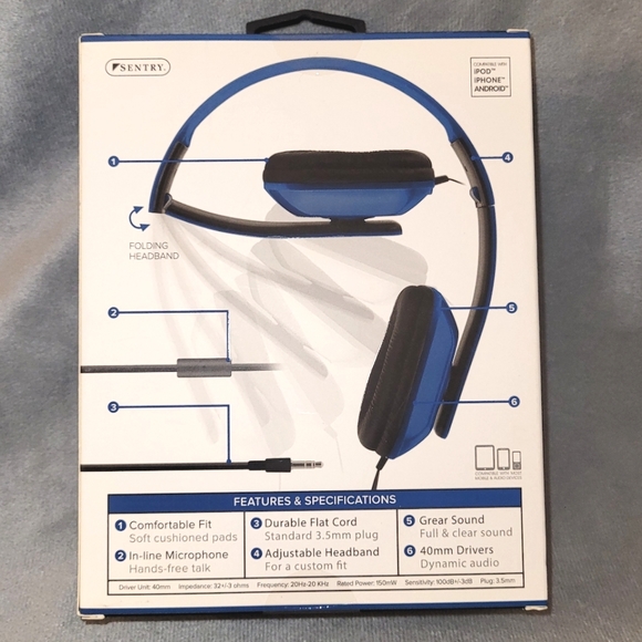 🔴BUNDLE 5/$20🔴🎧Folding Headphones w/hands-free microphone. - Picture 4 of 11